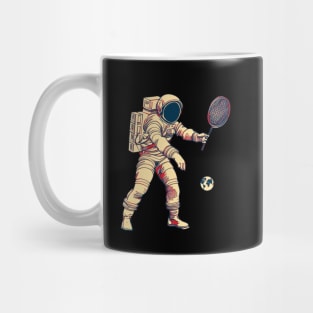 Astronaut Playing Tennis In Space Mug